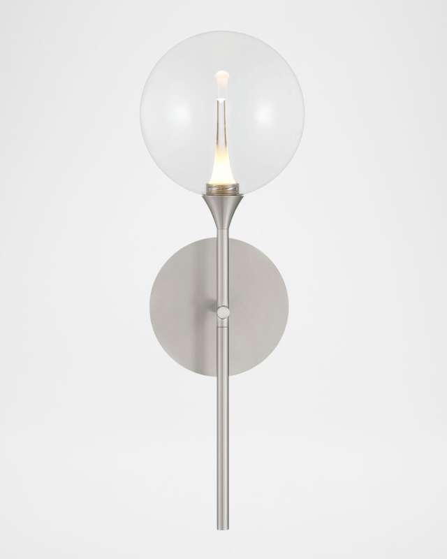 Lissa Nickel Wall Sconce, 19"
